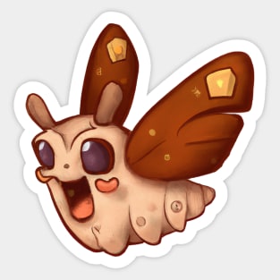 Cute Moth Drawing Sticker